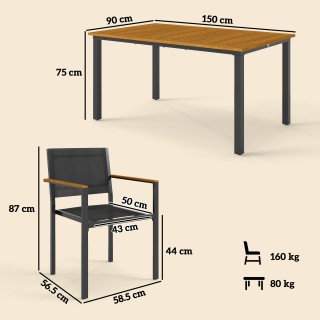 Outsunny Σετ Κήπου 7 Τεμαχίων με Τραπέζι Φαγητού και 6 Στοιβαζόμενε... Outsunny Σετ Κήπου 7 Τεμαχίων με Τραπέζι Φαγητού και 6 Στοιβαζόμενε...