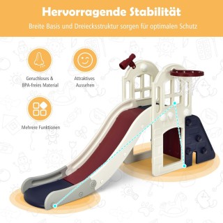 Costway  Πολυλειτουργικό Σετ Τσουλήθρας και Αναρρίχησης για Παιδιά ...