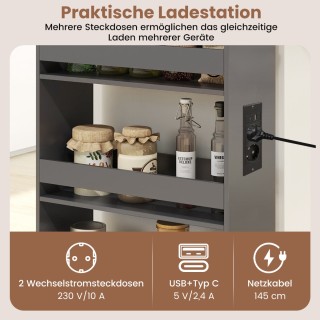 Costway Λεπτό Trolley Αποθήκευσης 80,5 x 20 x 47,5 cm με Σταθμό Φόρ... Costway Λεπτό Trolley Αποθήκευσης 80,5 x 20 x 47,5 cm με Σταθμό Φόρ...