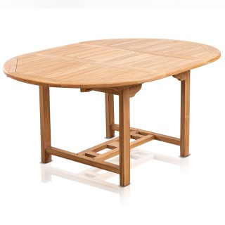 BAKAJI Στρογγυλό Οβάλ Επεκτεινόμενο Τραπέζι 120/170 CM για Κήπο Εξ... BAKAJI Στρογγυλό Οβάλ Επεκτεινόμενο Τραπέζι 120/170 CM για Κήπο Εξ...