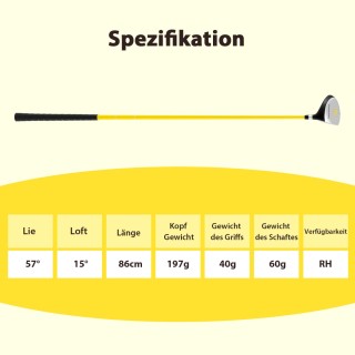 Costway Παιδικό Ξύλο Γκολφ #3 με Κάλυμμα Κεφαλής 15 Μοίρες Fibergl... Costway Παιδικό Ξύλο Γκολφ #3 με Κάλυμμα Κεφαλής 15 Μοίρες Fibergl...