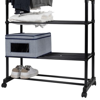 Galileo Πολυλειτουργική κρεμάστρα Sordine με 2 μπάρες, 4 ρόδες, 3 ρ...