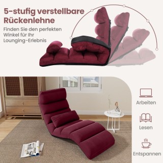 Costway Πρακτικός Καναπές Δαπέδου με Ρυθμιζόμενη Πλάτη και Μαξιλάρ... Costway Πρακτικός Καναπές Δαπέδου με Ρυθμιζόμενη Πλάτη και Μαξιλάρ...