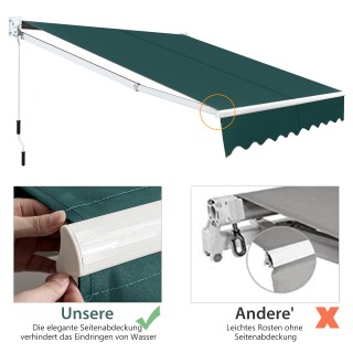 Costway  Πτυσσόμενη Χειροκίνητη Τέντα 245x200 με Ρυθμιζόμενη Κλίση,...