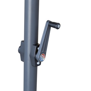 Galileo Γκρι ομπρέλα κήπου 300 x ύψος 236 εκ. από ανθρακούχο χάλυβα...