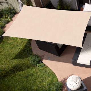 BAKAJI Ορθογώνια Τέντα Σκίασης Κήπου 2 x 3 Μέτρα σε Εκρού Χρώμα 020...