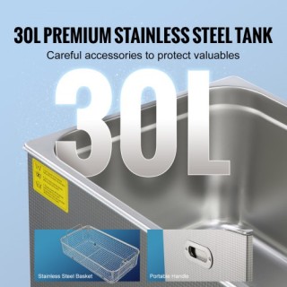 Καθαριστής Υπερήχων VEVOR 30L για Κοσμήματα & Μικροεξαρτήματα  SXCS...