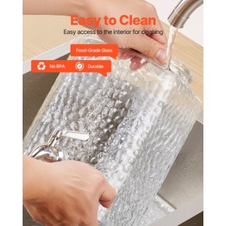 VEVOR Διανομέας Ποτών 5.5L Γυάλινος με Βάση 2 Τεμάχια για Πάρτι YLF...