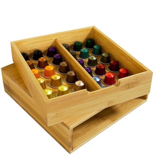 BAKAJI Ξύλινος Διοργανωτής από Μπαμπού με 1 Συρτάρι για Κάψουλες Κ... BAKAJI Ξύλινος Διοργανωτής από Μπαμπού με 1 Συρτάρι για Κάψουλες Κ...