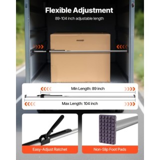 VEVOR Ρυθμιζόμενη Μπάρα Φορτίου από Βαρέως Τύπου Χάλυβα με Αντιολισ... VEVOR Ρυθμιζόμενη Μπάρα Φορτίου από Βαρέως Τύπου Χάλυβα με Αντιολισ...