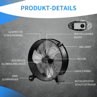 Costway Βιομηχανικός Ανεμιστήρας Δαπέδου με Ρόδες 3 Ταχυτήτων για ... Costway Βιομηχανικός Ανεμιστήρας Δαπέδου με Ρόδες 3 Ταχυτήτων για ...