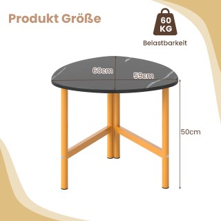 Costway Τριγωνικό Τραπεζάκι Σαλονιού με Μεταλλικά Πόδια σε Ρουστίκ ... Costway Τριγωνικό Τραπεζάκι Σαλονιού με Μεταλλικά Πόδια σε Ρουστίκ ...