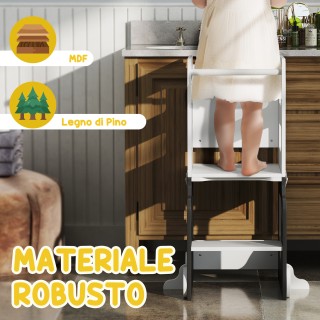 AIYAPLAY Σκάλα Montessori 4 σε 1 για Παιδιά με 2 Πίνακες και Σετ Τρ...