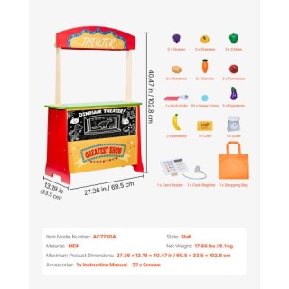 VEVOR Ξύλινο Θέατρο Κουκλοθέατρου 2-σε-1 Αναστρέψιμο Κατάστημα Παιδ... VEVOR Ξύλινο Θέατρο Κουκλοθέατρου 2-σε-1 Αναστρέψιμο Κατάστημα Παιδ...