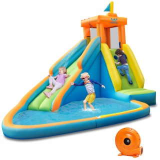 Costway  Φουσκωτό Κάστρο με 450W Φυσητήρα Κέντρο Νερού για Παιδιά 4...