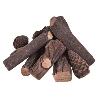 Costway 9 Τεμάχια Τεχνητά Κεραμικά Ξύλα για Τζάκι Αερίου & Ηλεκτρικ... Costway 9 Τεμάχια Τεχνητά Κεραμικά Ξύλα για Τζάκι Αερίου & Ηλεκτρικ...