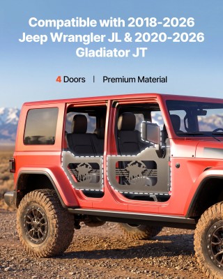 VEVOR Σωληνωτές Ημιπόρτες Jeep 4 Θυρών για Wrangler JL 2018-2026 & ...