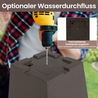 Costway Δύο Ανθεκτικές Καφέ Γλάστρες με Εσωτερική Γλάστρα και Οπές ... Costway Δύο Ανθεκτικές Καφέ Γλάστρες με Εσωτερική Γλάστρα και Οπές ...