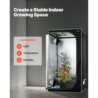 VEVOR Εσωτερική Σκηνή Καλλιέργειας, 100 x 100 x 200 cm, 600D Υψηλής... VEVOR Εσωτερική Σκηνή Καλλιέργειας, 100 x 100 x 200 cm, 600D Υψηλής...