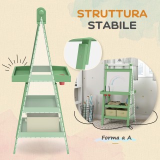 AIYAPLAY Παιδικός Πίνακας με Καβαλέτο 59x48x118 εκ, Πράσινος 3B0-01...