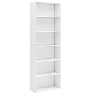 Costway Λευκή Βιβλιοθήκη με 2 Σετ Στερέωσης Ασφαλείας - Ελεύθερης Σ...