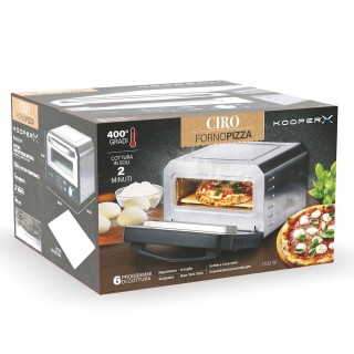 Kooper Φούρνος πιτσαρίας 43x48x27 εκ., ανοξείδωτος χάλυβας, 6 ρυθμί...