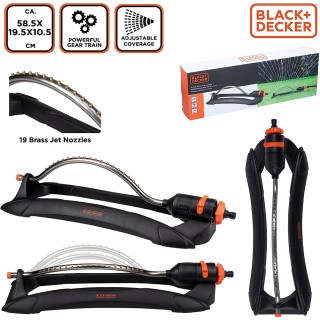BLACK & DECKER Περιστρεφόμενο Ποτιστικό Γκαζόν με 19 Ακροφύσια για ...