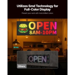 VEVOR Προγραμματιζόμενη Πινακίδα LED P10 Πολύχρωμη YPGDGGP40X14IBSC...