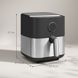 HOMCOM Φριτέζα Αέρος 8L, Air Fryer 1700W με 8 Προγράμματα και Κυκλο...