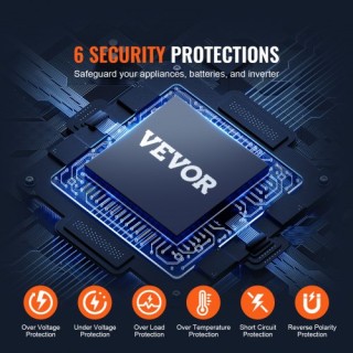 VEVOR Μετατροπέας Ισχύος 1500W 12V σε 230V XZXNBQ1500WXQCR5AV2 VEVOR Μετατροπέας Ισχύος 1500W 12V σε 230V XZXNBQ1500WXQCR5AV2