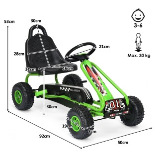 Costway Παιδικό Ποδήλατο Go Kart με Πεντάλ και Ρυθμιζόμενο Κάθισμα... Costway Παιδικό Ποδήλατο Go Kart με Πεντάλ και Ρυθμιζόμενο Κάθισμα...