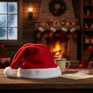 Galileo Σετ 12 τμχ Κόκκινο Πολυεστερικό Σκουφάκι Άγιου Βασίλη Santa...