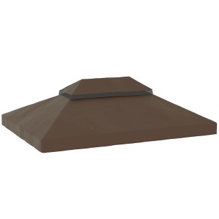 Outsunny Κάλυμμα Κήπου για Κιόσκι 3x4 μ, 2 Επίπεδα, από Ύφασμα Οξφό... Outsunny Κάλυμμα Κήπου για Κιόσκι 3x4 μ, 2 Επίπεδα, από Ύφασμα Οξφό...
