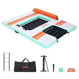 VEVOR Φουσκωτή Πλωτή Πλατφόρμα 2,44 x 1,83 μ. με Αντιολισθητική Επι...