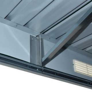 Outsunny Steel Αποθηκευτικό Υπόστεγο, Υπόστεγο Κήπου με 2 Συρόμενες... Outsunny Steel Αποθηκευτικό Υπόστεγο, Υπόστεγο Κήπου με 2 Συρόμενες...