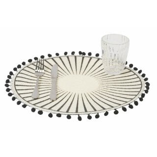 Villa DEste  Σετ 6 τμχ Στρογγυλό σουπλά 38 cm από χαρτί και πολυεστ...