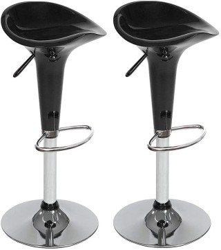 BAKAJI Σετ 2 Ρυθμιζόμενα Σκαμπό Κουζίνας από Ατσάλι και ABS Περιστ... BAKAJI Σετ 2 Ρυθμιζόμενα Σκαμπό Κουζίνας από Ατσάλι και ABS Περιστ...