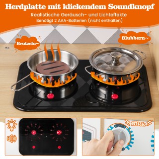 Costway Ξύλινη Παιδική Κουζίνα με Αξεσουάρ - Παιχνίδι Κουζίνας με Π... Costway Ξύλινη Παιδική Κουζίνα με Αξεσουάρ - Παιχνίδι Κουζίνας με Π...