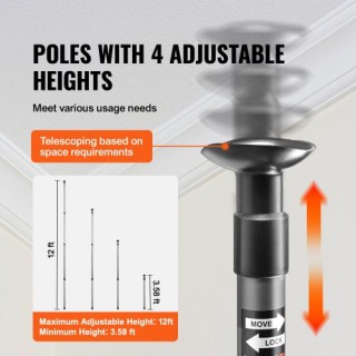 VEVOR Σύστημα Φραγής Σκόνης με 4 Τηλεσκοπικούς Πόλους 12 Ft, Μαγνητ... VEVOR Σύστημα Φραγής Σκόνης με 4 Τηλεσκοπικούς Πόλους 12 Ft, Μαγνητ...
