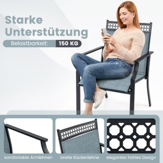 Costway Σετ Καρεκλών Βεράντας 2 Τεμαχίων για Εξωτερικούς Χώρους NP1...