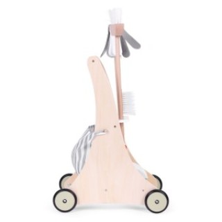 ECOTOYS Ξύλινο σετ καροτσιού καθαρισμού W10D200B