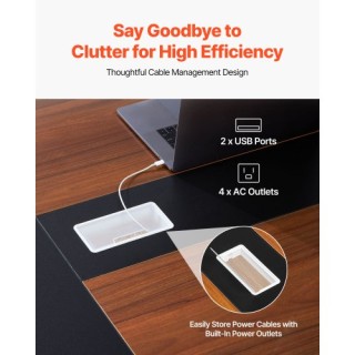 VEVOR Τραπέζι Συνεδριάσεων, 2400mm Σκαφοειδές Γραφείο για 10 Άτομα,... VEVOR Τραπέζι Συνεδριάσεων, 2400mm Σκαφοειδές Γραφείο για 10 Άτομα,...