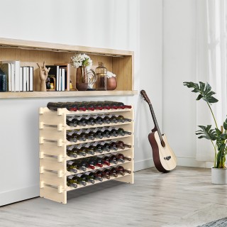 BAKAJI Ξύλινη Κάβα Κρασιών με 48 Θέσεις για Μπουκάλια - Φυσικό Ξύλ... BAKAJI Ξύλινη Κάβα Κρασιών με 48 Θέσεις για Μπουκάλια - Φυσικό Ξύλ...