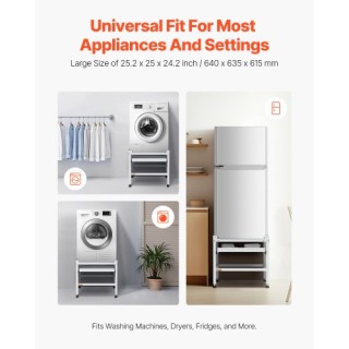 VEVOR Βάση Πλυντηρίου Ρούχων 25,2x25 Ίντσες για Πλυντήριο 300 Λίβρε...