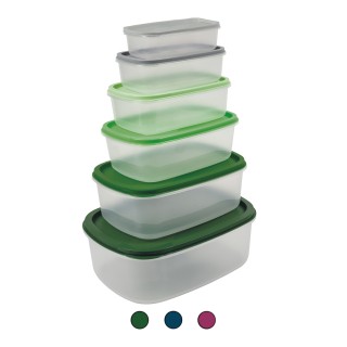 Galileo Σετ 6 δοχείων διατήρησης φρεσκάδας με καπάκι και δυνατότητα...