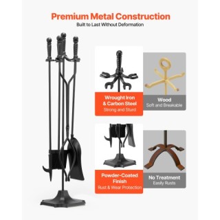 VEVOR Σετ Εργαλείων Τζακιού VEVOR, 5 Τεμαχίων με Βάση, 31.89 x 7.09... VEVOR Σετ Εργαλείων Τζακιού VEVOR, 5 Τεμαχίων με Βάση, 31.89 x 7.09...