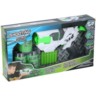 BAKAJI  Παιδικό Παιχνίδι Όπλο με 6 Σφαίρες Πυρομαχικά 3 Κουτιά Στόχ...