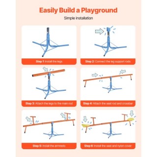 VEVOR Παιδική Τραμπάλα με Περιστροφή 360° για Ηλικίες 3+ Ετών YGDZD...