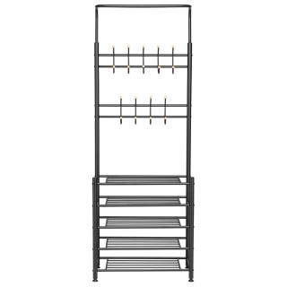 BAKAJI Κρεμάστρα εισόδου με μεταλλική δομή, 9 γάντζοι με παπουτσοθ... BAKAJI Κρεμάστρα εισόδου με μεταλλική δομή, 9 γάντζοι με παπουτσοθ...