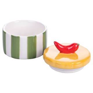 Villa dEste Home Κεραμικό Βάζο 160 ml με Καπάκι Σχεδιασμένο σαν Πιπ...